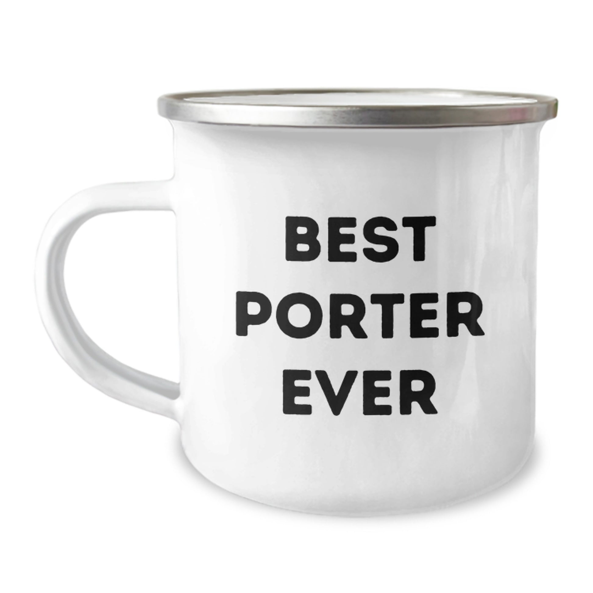 Funny Best Porter Ever Gifts for Men from Family - 12 oz Camping Mug - Image 1