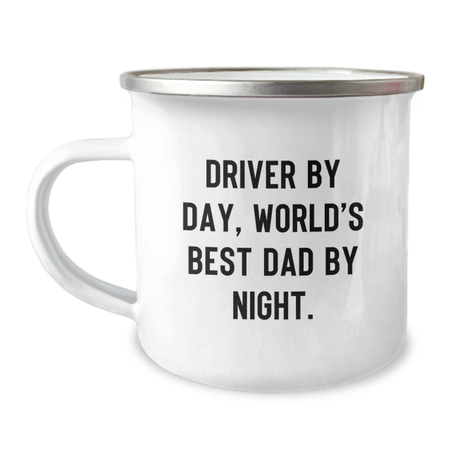 Funny Driver Gifts, Driver By Day, World's Best Dad By Night. Camping Mug for Graduation - Gifts from Men to Friends - Image 1