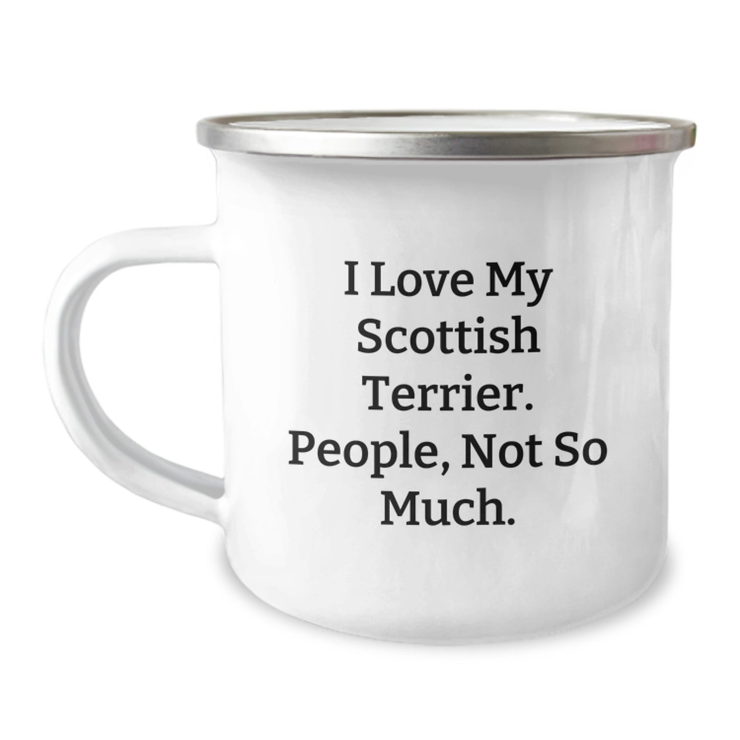 Scottish Terrier Dog Lover's Camping Mug, Funny Quote Gifts for Friends, Family, or Coworkers on Birthday, Gifts from Men, Women, or Family - Image 1