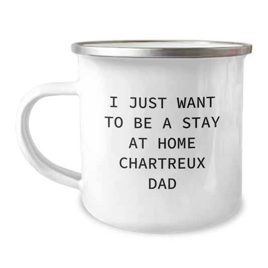 Funny Chartreux Cat Lover Gifts from Men to Friends - I Just Want To Be A Stay At Home Chartreux Dad Camping Mug for Graduation - Image 1