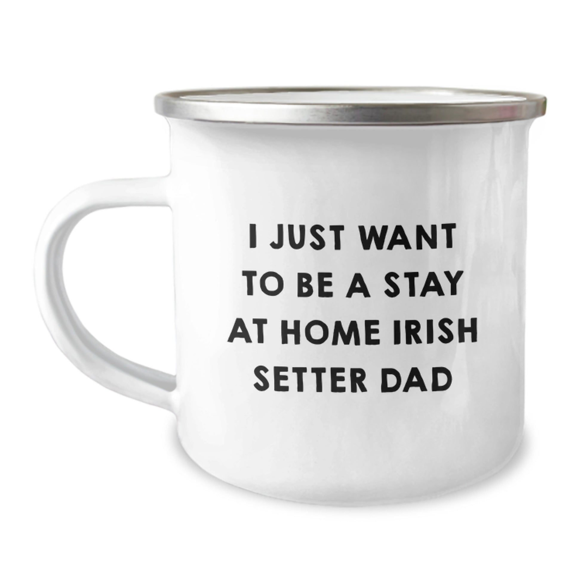Irish Setter Dad Gifts, Camping Mug for Graduation - 'I Just Want To Be A Stay At Home Irish Setter Dad' Funny Quote, Gifts from Family to Friends - Image 1
