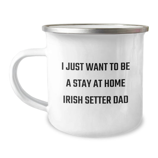 Funny Irish Setter Dog Dad Camping Mug Gifts from Men to Friends for Graduation Unique - Image 1