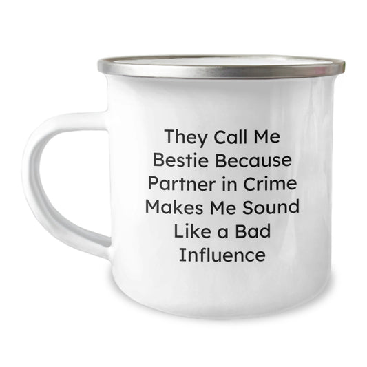 Funny Bestie Gifts, Camping Mug for Her Bestie, Gifts from Women to Bestie on Birthday - Image 1
