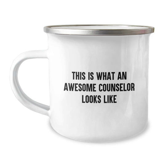 Funny Counselor Gifts - This Is What An Awesome Counselor Looks Like, Camping Mug for Birthday, Gifts from Family to Counselor Friends - Image 1