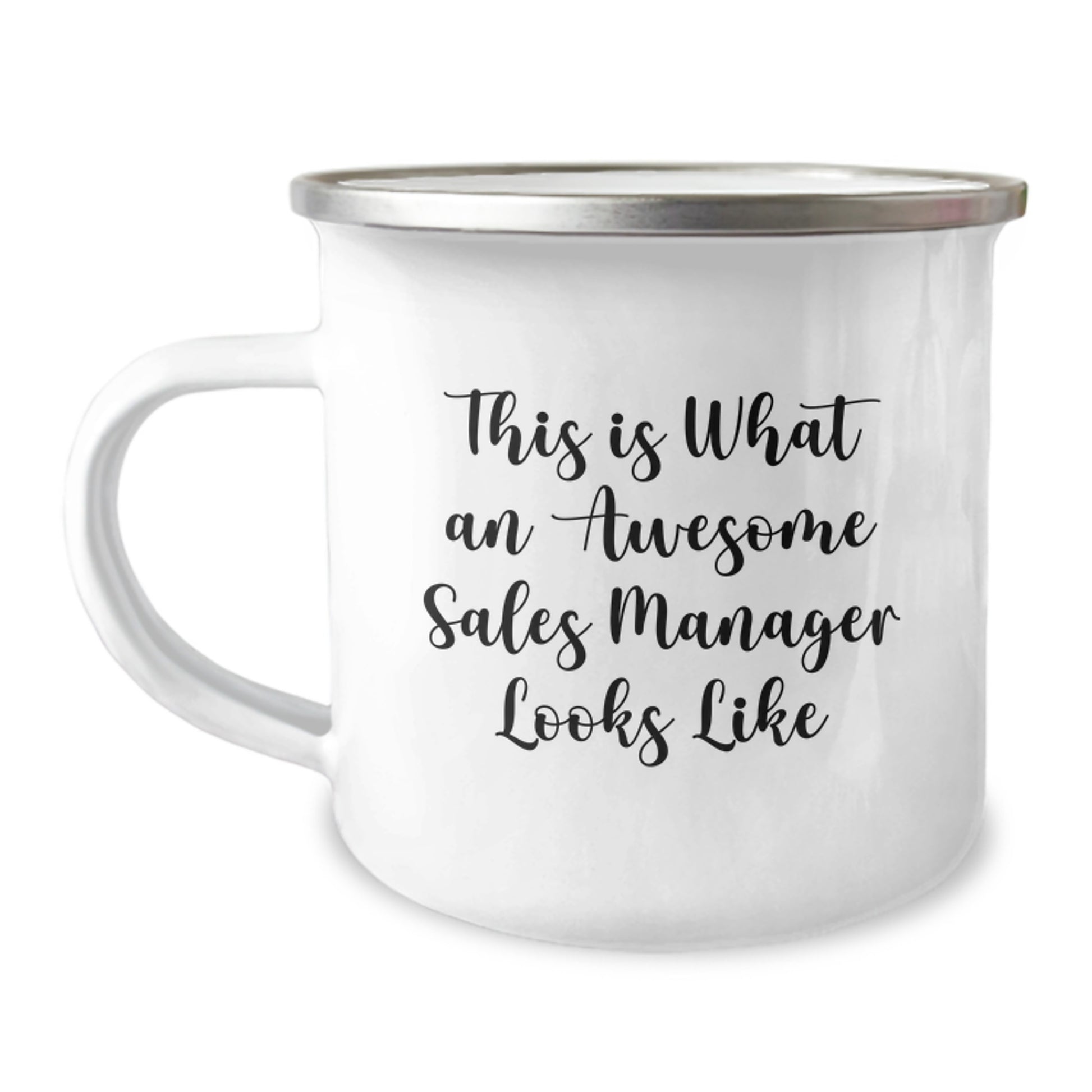 Funny Sales Manager Gifts, Inspirational Quote on Camping Mug, Gifts from Friends for Sales Manager's Birthday - Image 1
