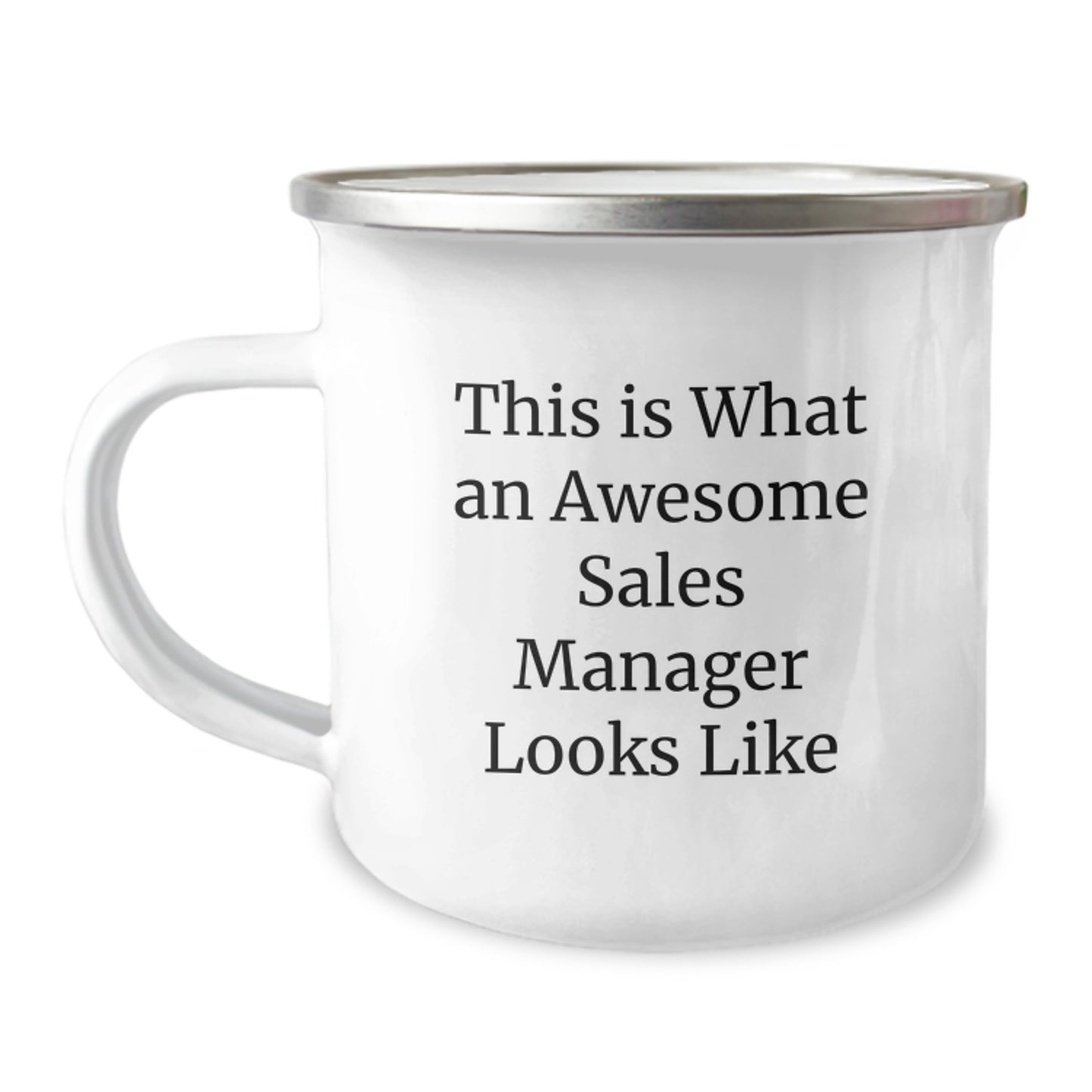 Funny Sales Manager Gifts, 'This Is What An Awesome Sales Manager Looks Like' Camping Mug for Birthday, Gifts from Friends to Coworkers - Image 1