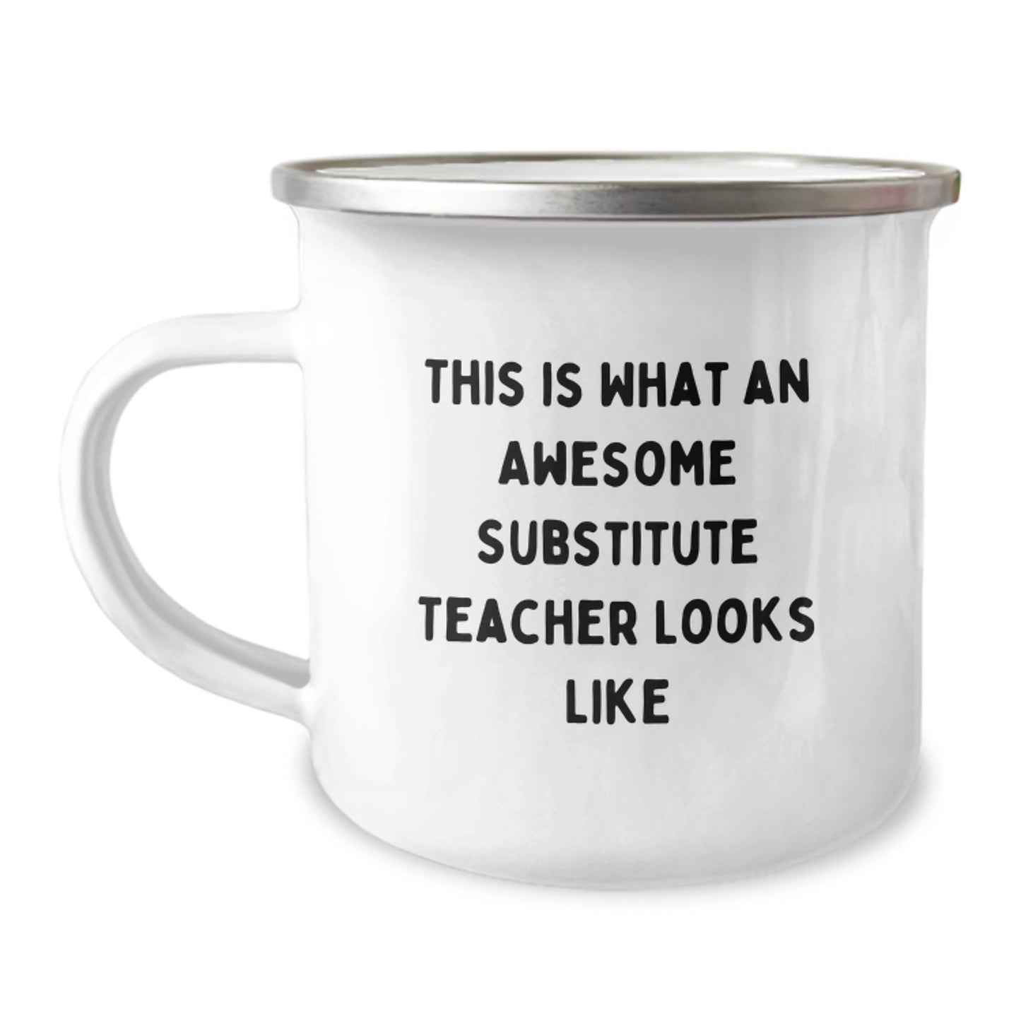 Funny Camping Mug for Substitute Teacher, This Is What Awesome Looks Like, Birthday Unique Gifts from Friends, Perfect for Coworkers, Family, or Men and Women - Image 1