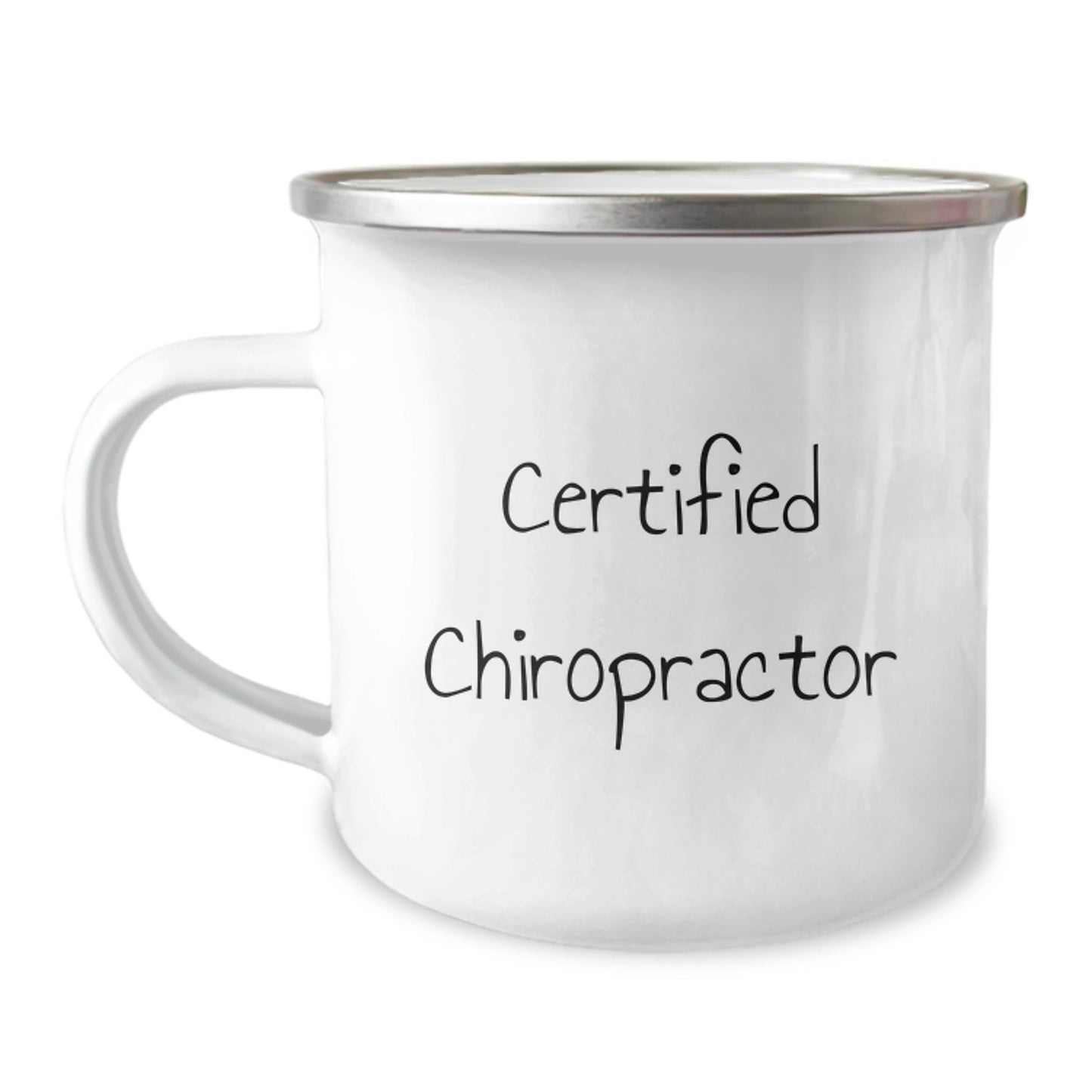 Funny Chiropractor Gifts from Family for Birthday Camping Mug - 'You're Adjusting Well' Quote, Certified Chiropractor Approved, 12 oz Stainless Steel with Enamel Finish - Image 1