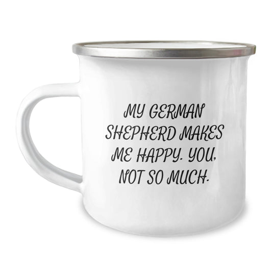 German Shepherd Dog Camping Mug, Funny Quote Gifts for Men, Women, Family from Friends - Birthday Unique Gifts - Image 1