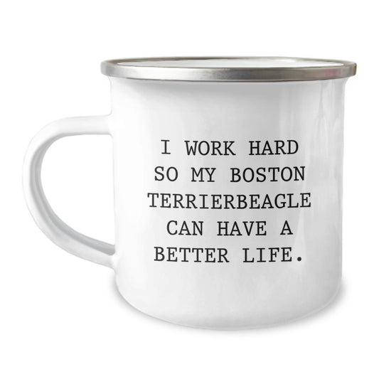 Boston Terrier Dog Lovers Gifts from Friends for Men Women Family Unique Birthday Camping Mug - Image 1