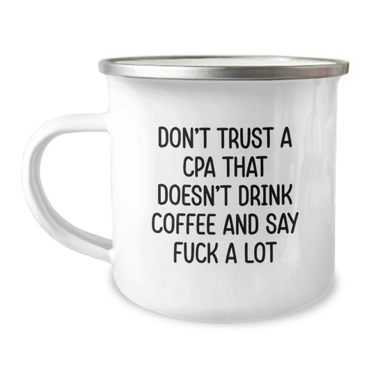 Funny CPA Camping Mug Gifts for Men from Friends on Birthday - Image 1
