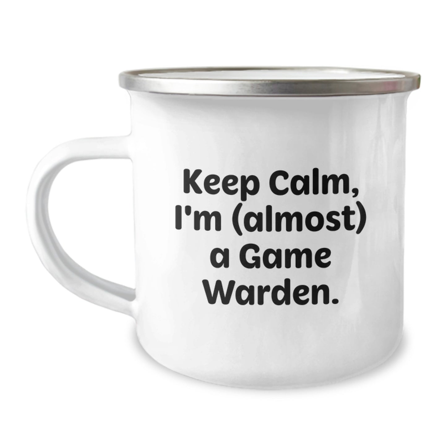 Game Warden Gifts from Friends - Keep Calm, I'm (almost) A Game Warden. Graduation Unique Gifts for Him, Camping Mug for Outdoor Enthusiasts - Image 1