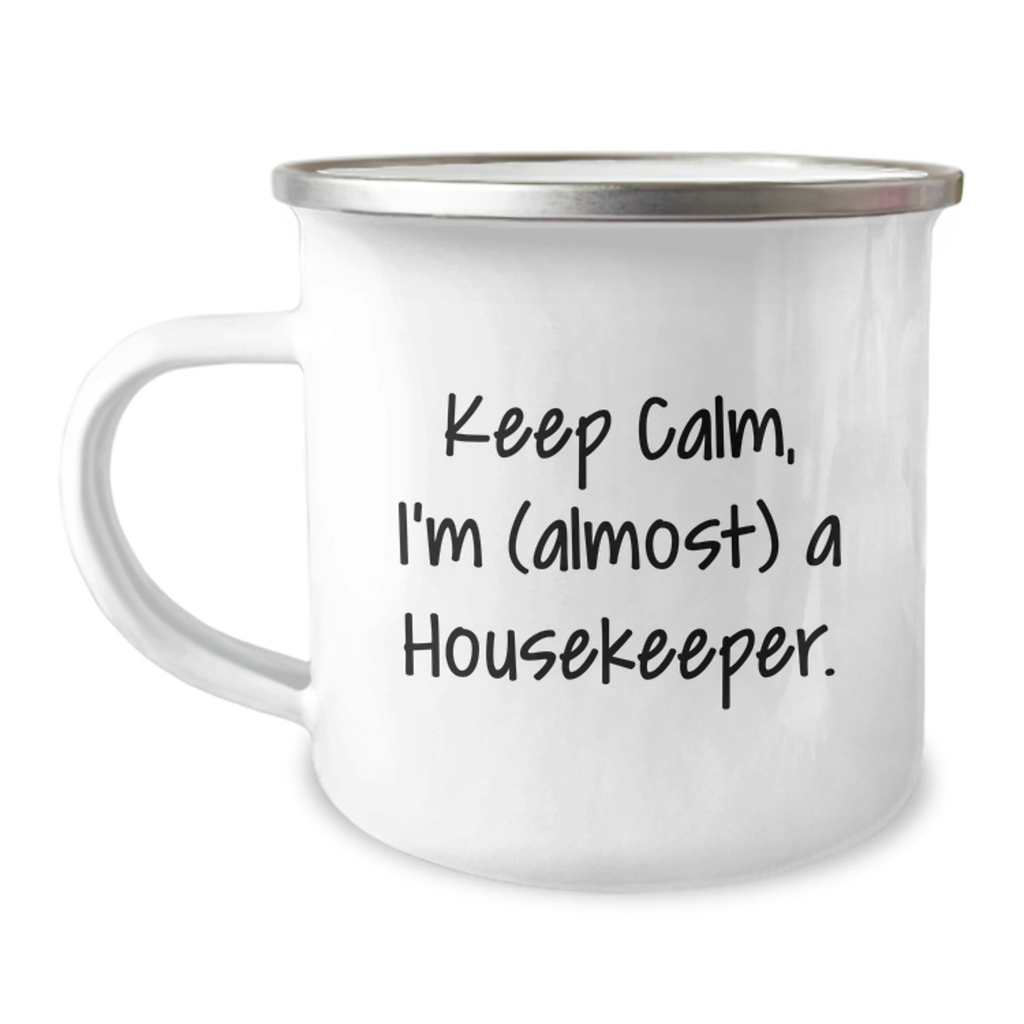 Housekeeper Humor Gifts from Friends to Housekeeper, Funny Camping Mug for Graduation - Image 1