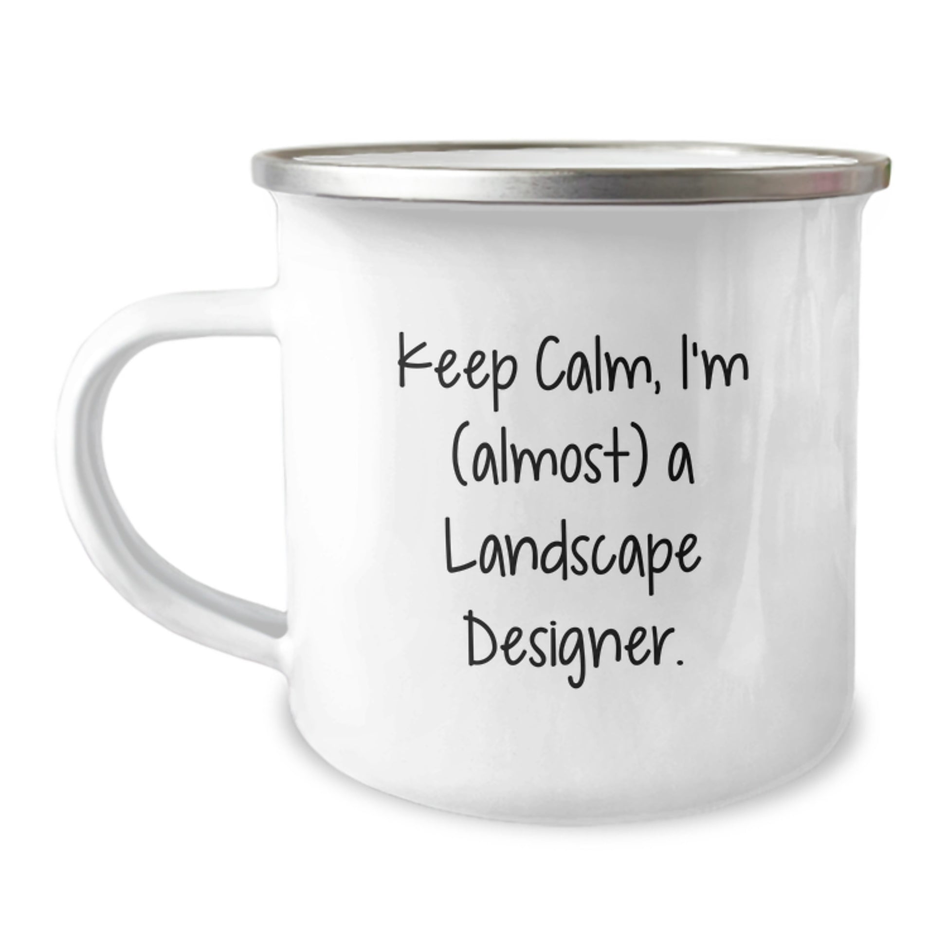 Landscape Designer Graduation Gifts from Friends - 'Keep Calm, I'm (almost) A Landscape Designer.' Funny Camping Mug - Image 1