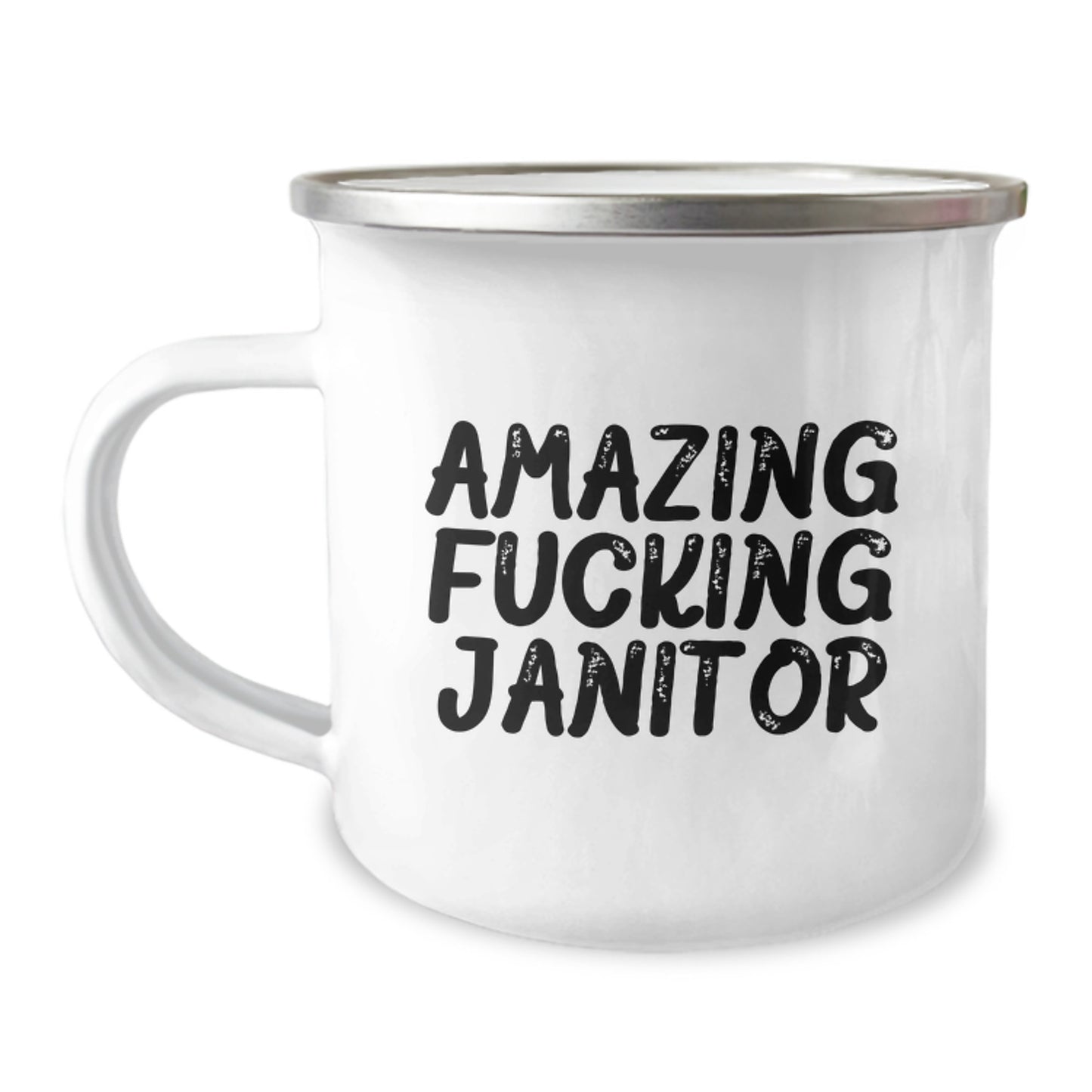 Funny Janitor Gifts from Friends for Janitor, Amazing Janitor Quote on Camping Mug, Graduation Unique Gifts - Image 1