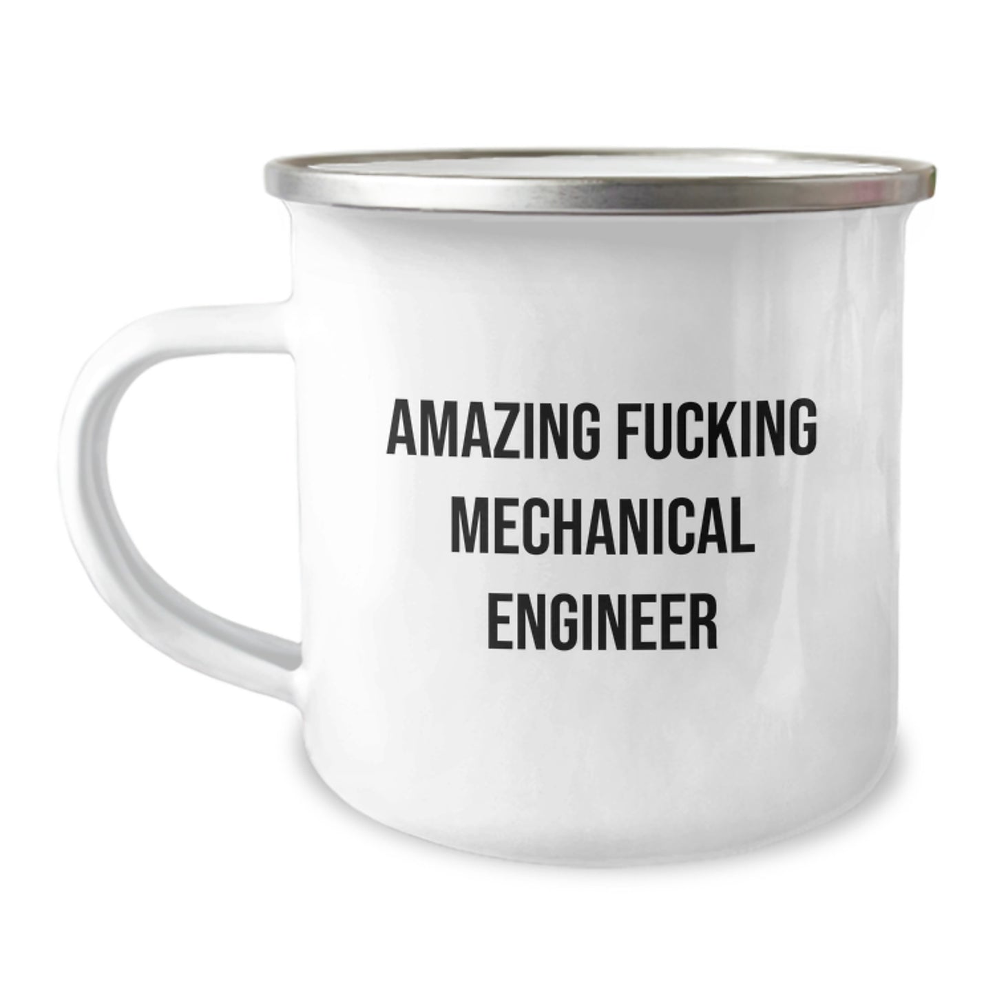 Inspirational Mechanical Engineer Gifts for Men, Funny Quote 'Amazing F--king Mechanical Engineer' on Camping Mug for Graduation, Ideal Gift from Family to Friends - Image 1