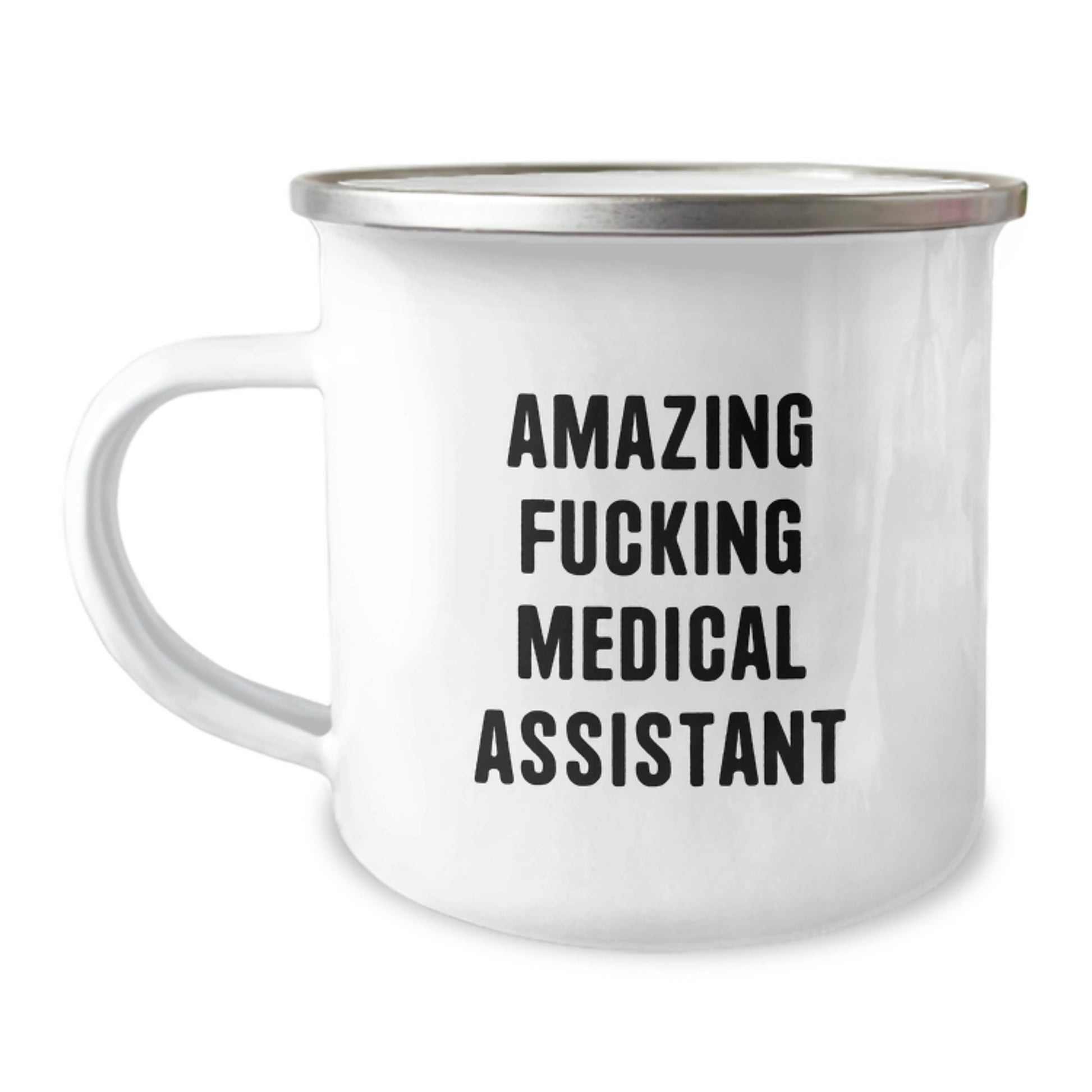 Medical Assistant Gifts, Inspirational Quote, Camping Mug, 12 oz Capacity, Stainless Steel with Enamel Finish, Gifts from Friends to Medical Assistants, Unique Graduation Gifts - Image 1