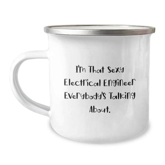 Electrical Engineer Gifts from Friends, Funny Camping Mug for Men, 'I'm That Sexy Electrical Engineer' Quote Graduation Unique Gifts, Gifts for Him - Image 1