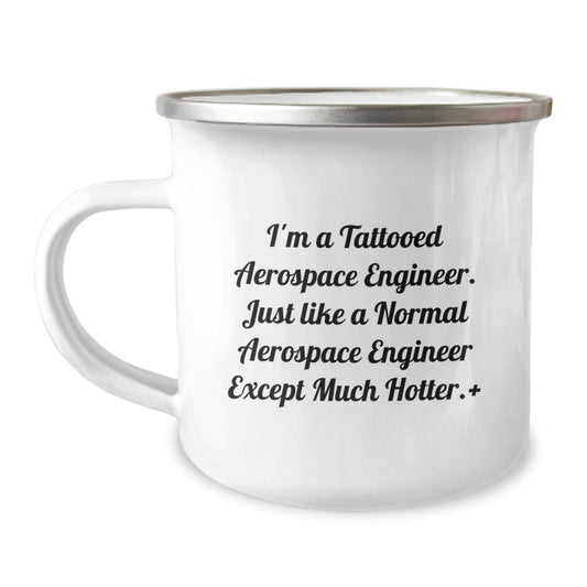 Funny Aerospace Engineer Gifts from Friends - Inspirational Camping Mug for Men, 12 oz Stainless Steel with Enamel Finish - Gifts for Aerospace Engineer Graduation - Image 1
