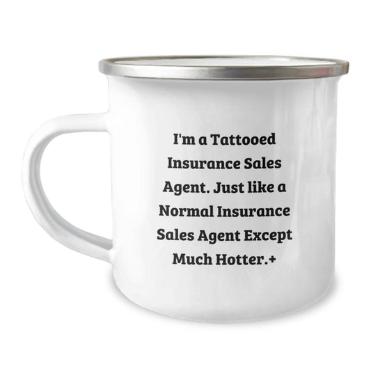 Funny Insurance Sales Agent Gifts, Gifts from Men to Insurance Sales Agent Friends, Inspirational Camping Mug for Graduation Unique Gifts - Image 1