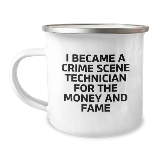 Funny Crime Scene Technician Camping Mug - Gifts from Friends for Crime Scene Technician Graduation - Image 1