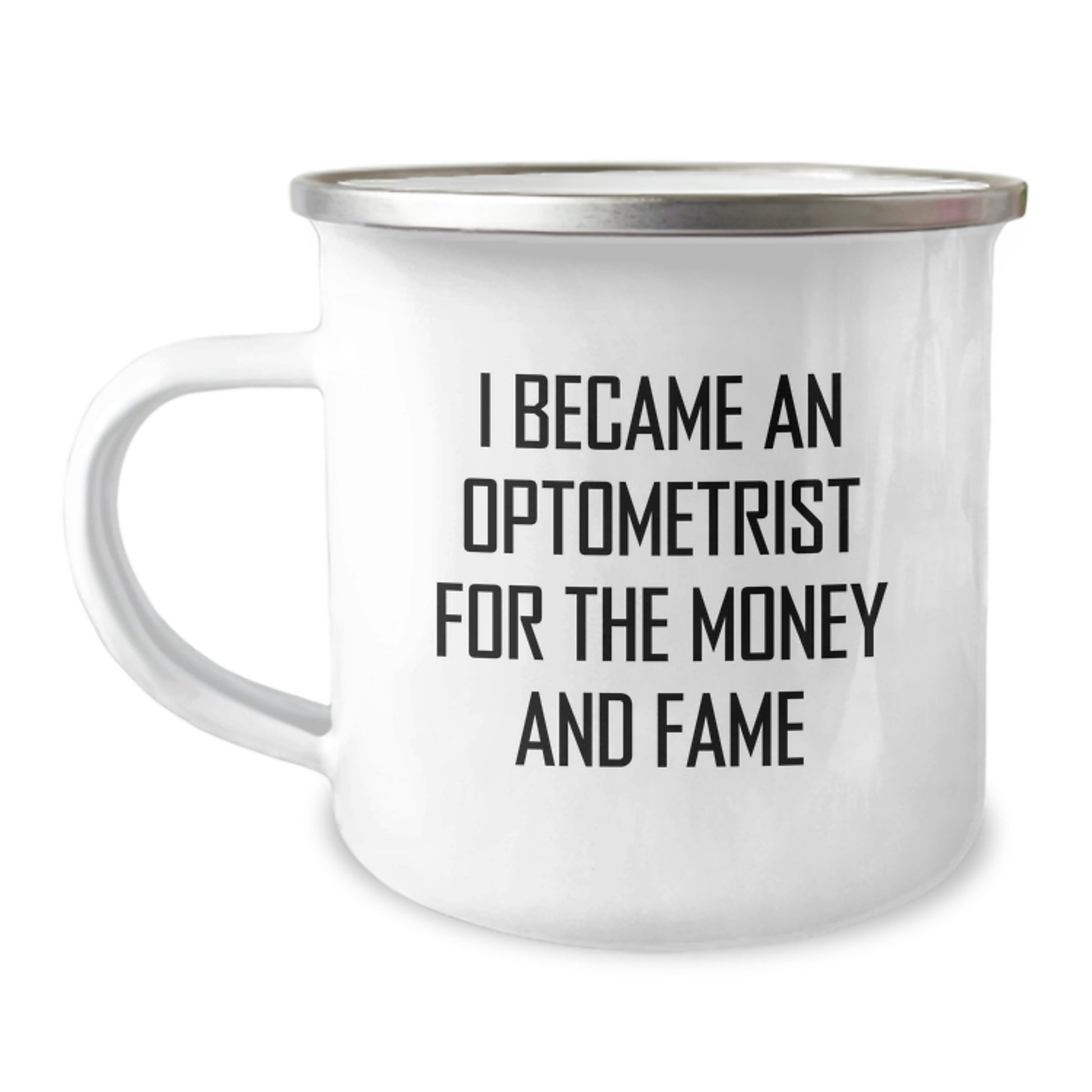 Optometrist Gifts Funny Quote Camping Mug for Graduation Unique Gifts from Friends and Family - Image 1