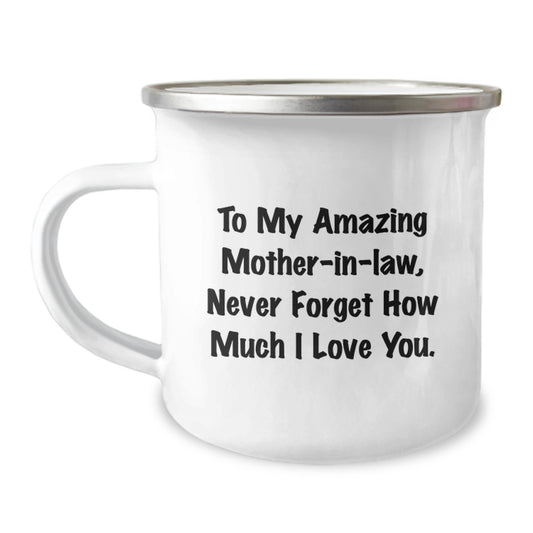 Funny Gifts for Mom-in-law, To My Amazing Mom-in-law, Unique Camping Mug for Graduation, Gifts from Men to Mom-in-law, To My Amazing Mom-in-law - Image 1