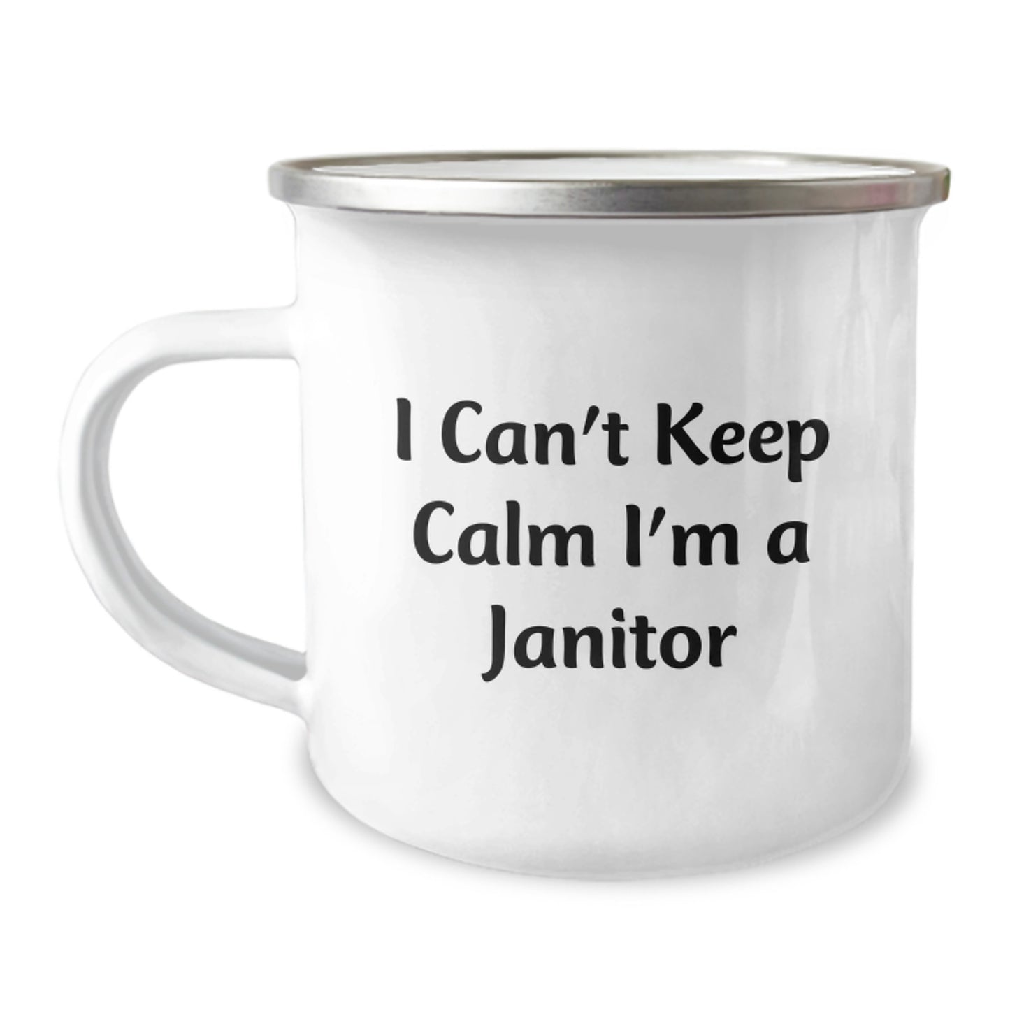 Funny Janitor Quote Gifts for Men, Women, Friends, Coworkers, or Family - 'I Can't Keep Calm I'm A Janitor' Janitor Birthday Unique Gifts from Friends, Coworkers, or Family - Image 1