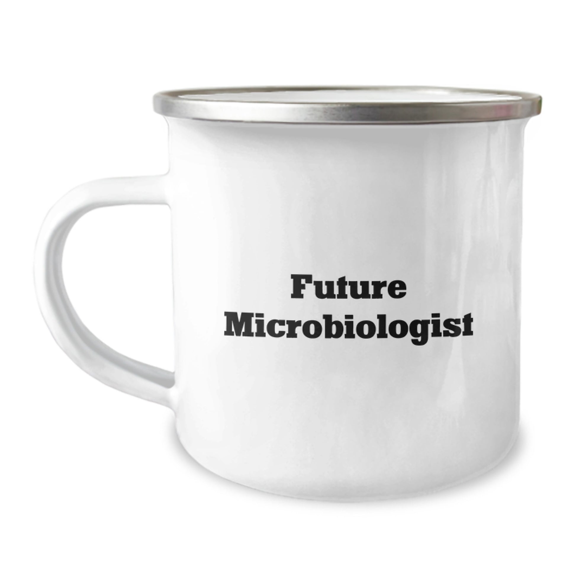 Funny Microbiologist Gifts from Friends for Birthday - Future Microbiologist Camping Mug, 12 oz Stainless Steel with Enamel Finish - Image 1