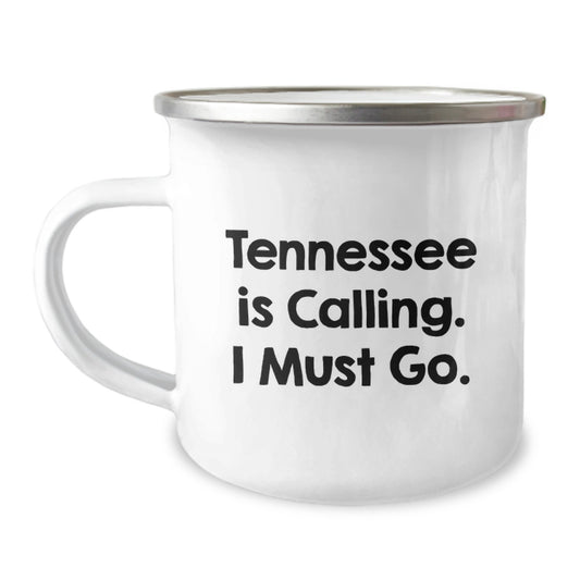 Tennessee Camping Mug Gifts from Friends - 'Tennessee Is Calling. I Must Go.' Funny Birthday Unique Gifts for Tennessee Enthusiasts - Image 1