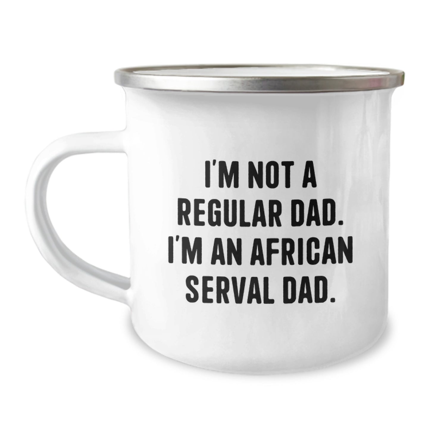 African Serval Cat Dad Gifts, Funny Camping Mug for Birthday, Gifts from Mom to African Serval Cat Lover, African Serval Cat Enthusiasts Unique Gift - Image 1