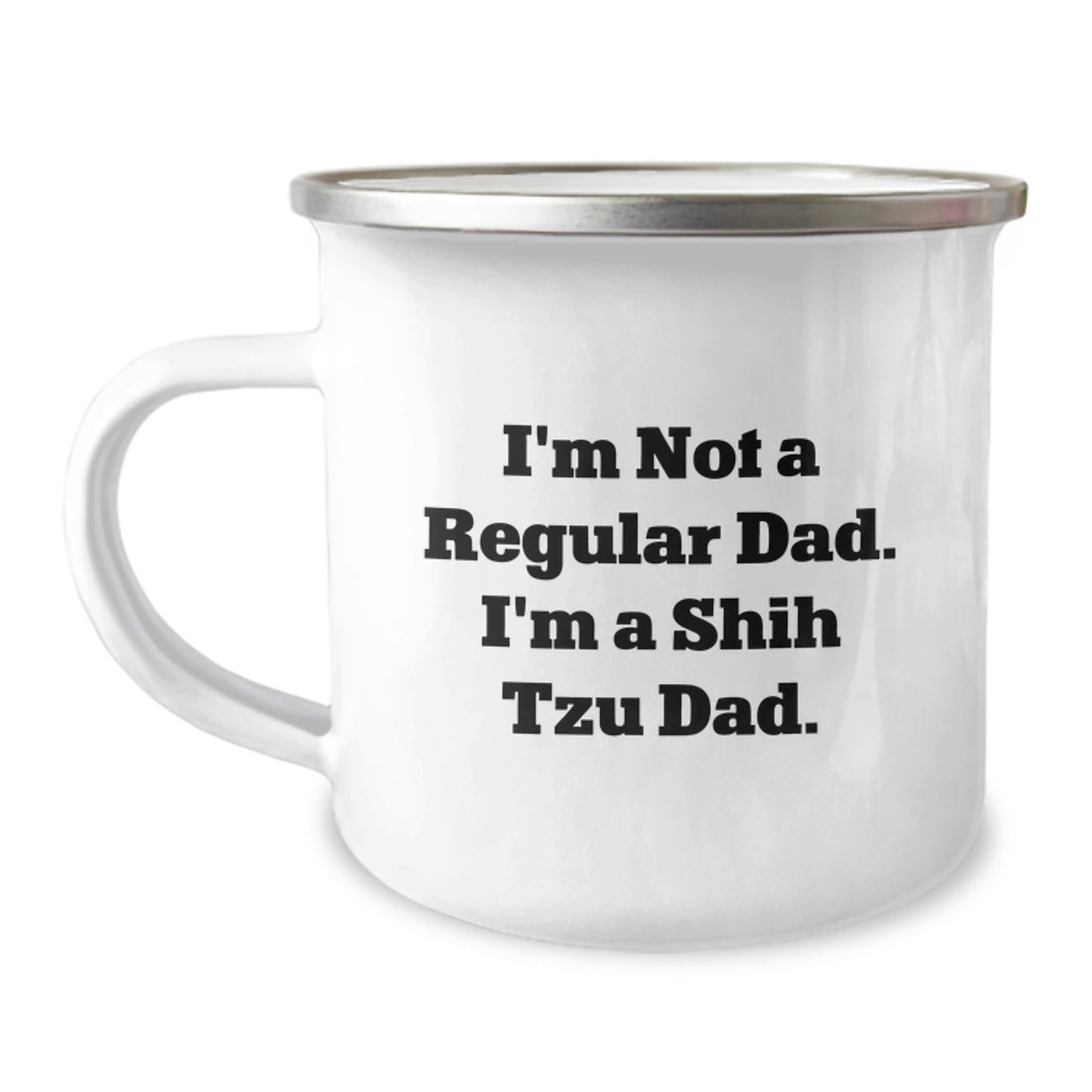 Funny Shih Tzu Dog Dad Gifts from Men to Friends for Birthday Unique Camping Mug - Image 1