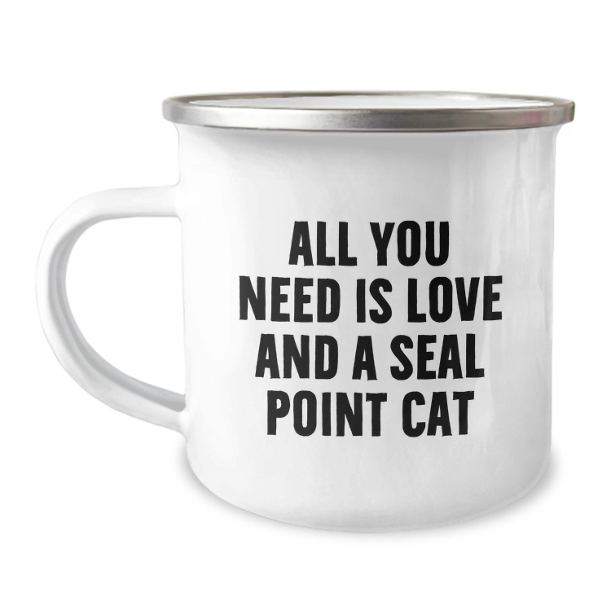 Funny Seal Point Cat Lover Gifts from Friends for Birthday Unique Gifts - Seal Point Cat Camping Mug - Image 1