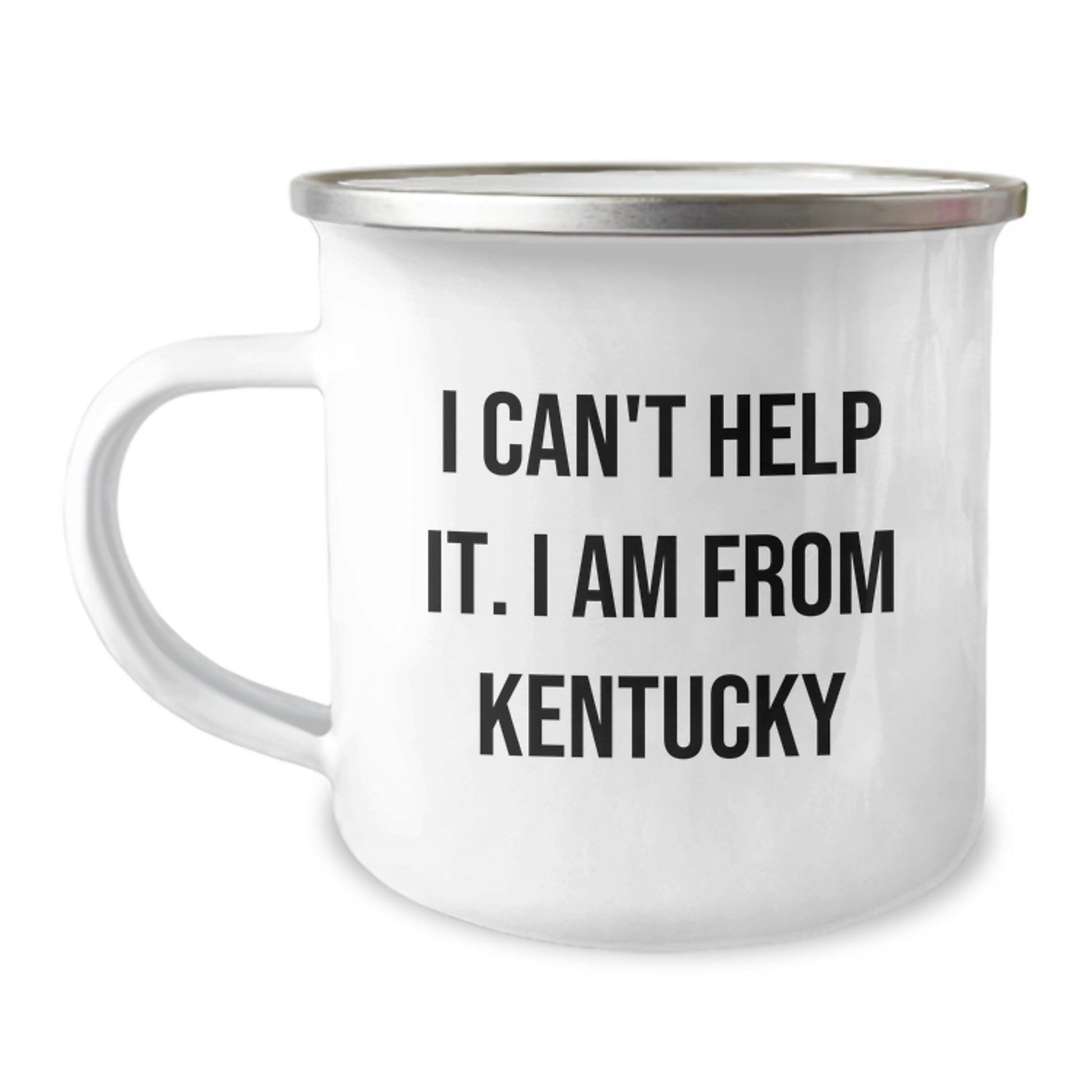 Kentucky Proud Camping Mugs, Funny Quote Gifts from Family, Friends, or Coworkers for Birthday, Unique Men, Women, or Kentucky Lovers, 12 oz Stainless Steel Mug - Image 1