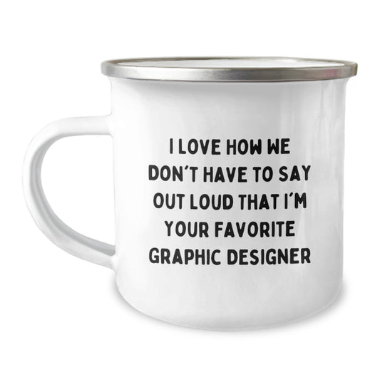 Graphic Designer Gifts from Friends, Funny Camping Mug for Favorite Designer, Gifts for Graduation - Image 1