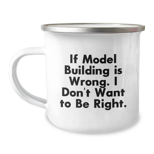 Funny Model Building Gifts for Men - Model Building Camping Mug from Friends, 'If Model Building Is Wrong. I Don't Want To Be Right.' - Unique Birthday Unique Gifts for Model Building Enthusiasts - Image 1