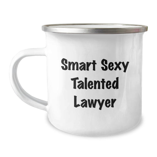 Funny Lawyer Gifts - Smart Sexy Talented Lawyer Quote on Camping Mug, Birthday Unique Gifts from Friends to Men, Women, Family - Image 1