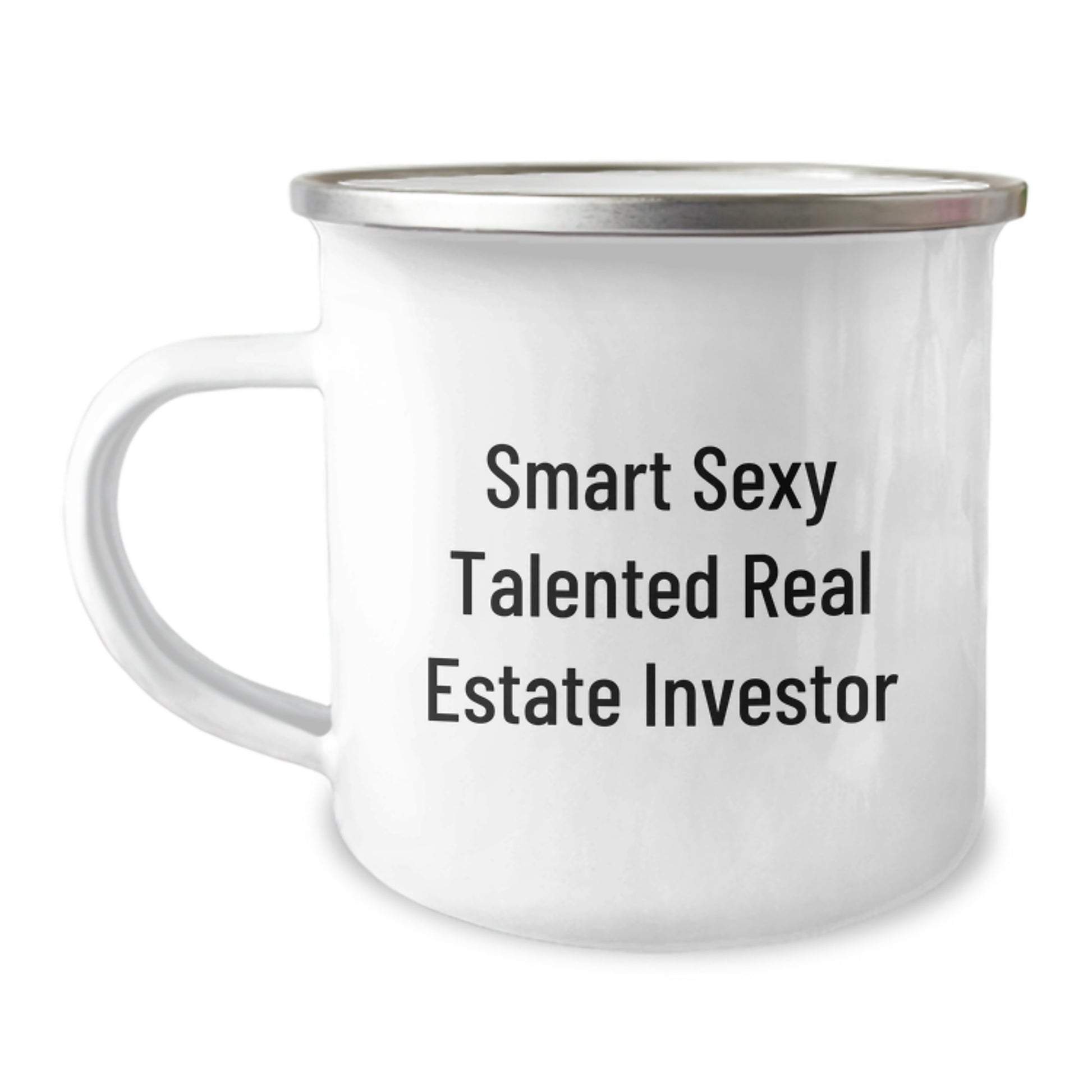 Funny Real Estate Investor Gifts for Him, 'Smart Sexy Talented' Quote, Camping Mug, Birthday Unique Gifts from Friends to Family - Image 1