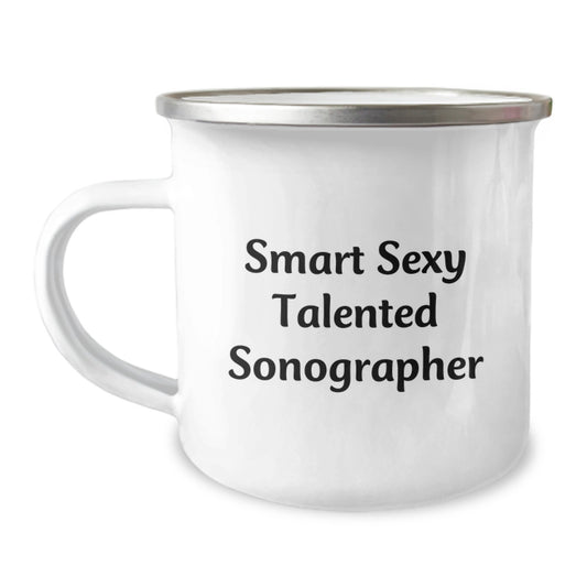 Smart Sexy Talented Sonographer Gifts from Friends, Birthday Unique Gifts for Sonographer, Funny Camping Mug for Him or Her - Image 1