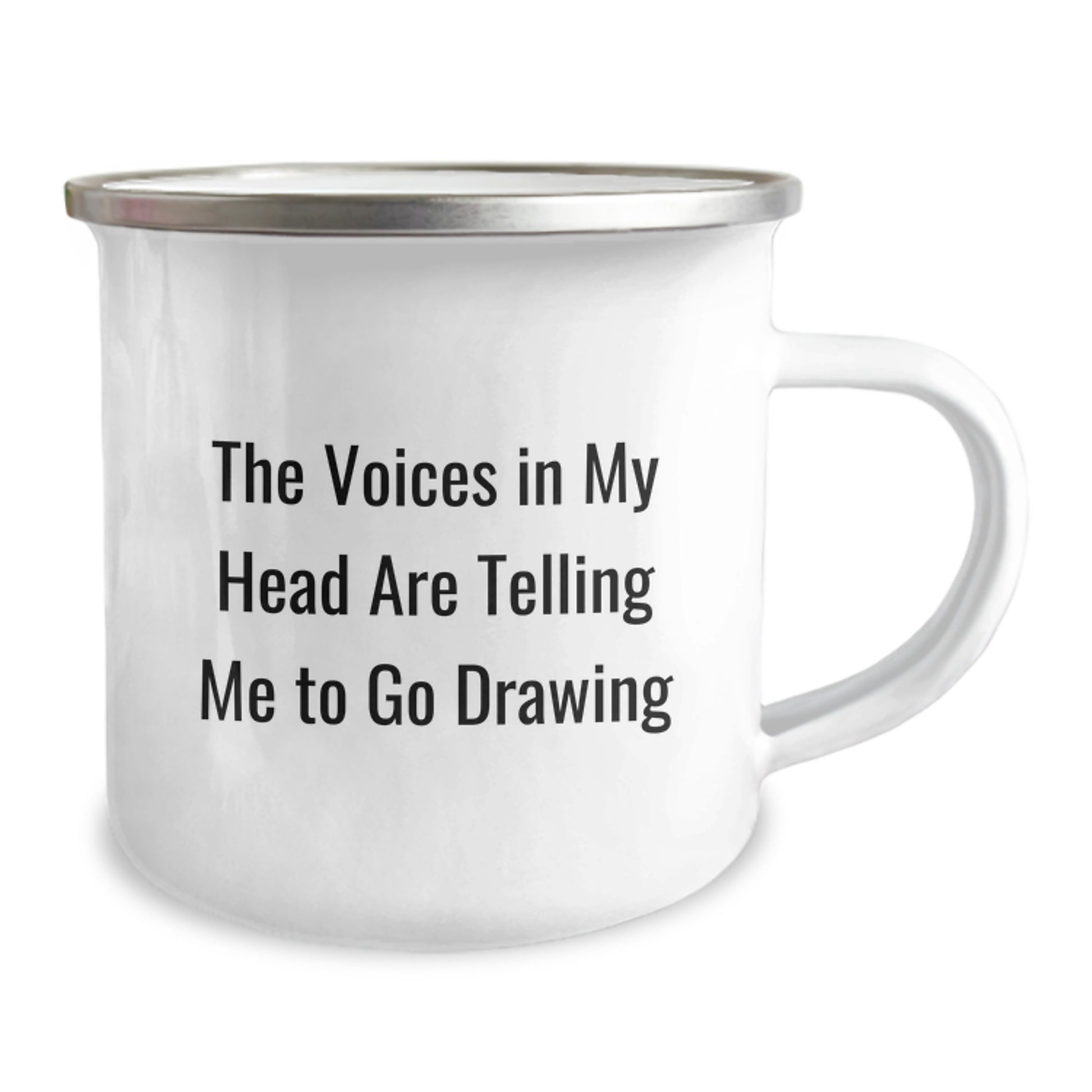Funny Drawing Inspiration Gifts from Friends for Graduation Unique Camping Mugs - The Voices In My Head Are Telling Me To Go Drawing - Image 2