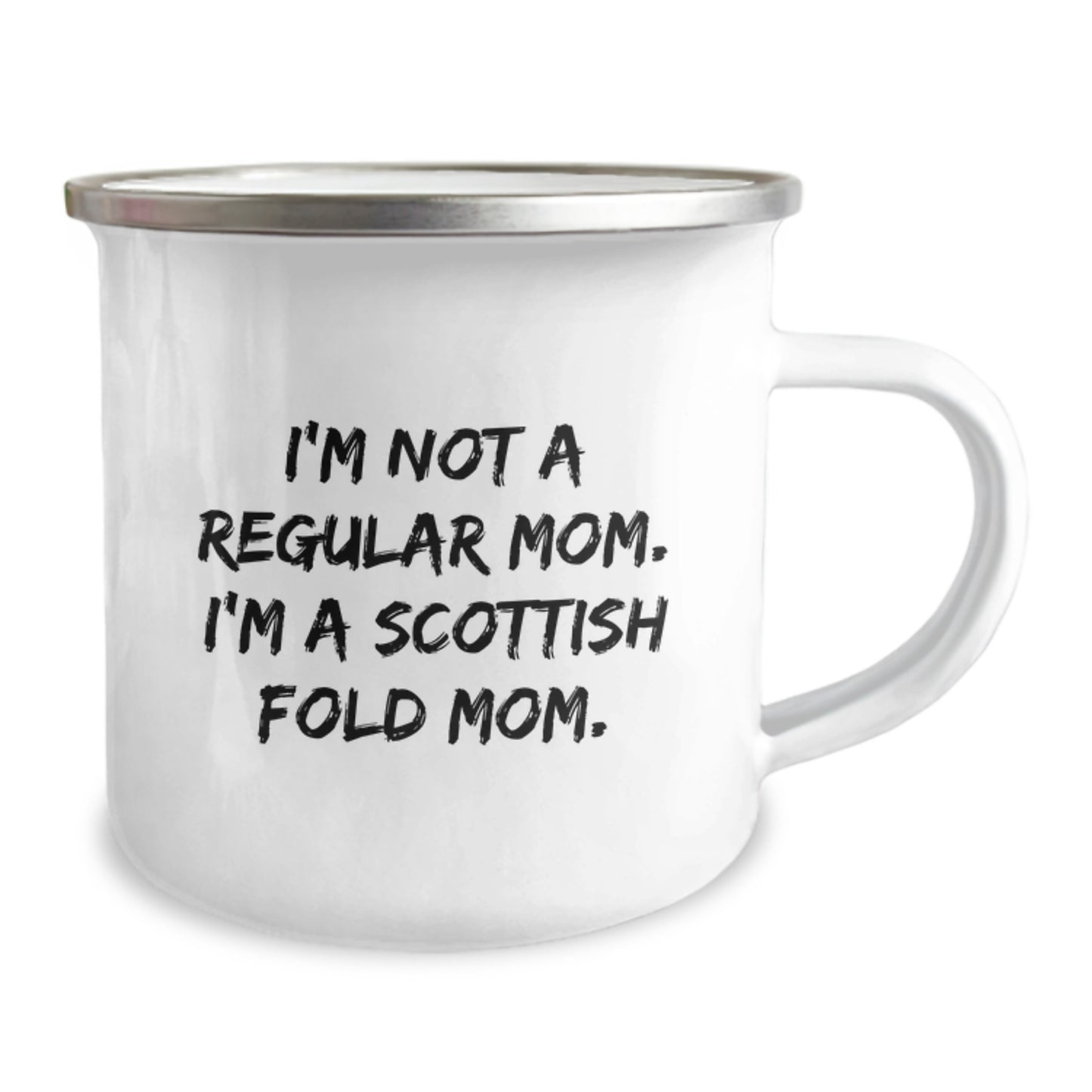 Unique Scottish Fold Cat Gifts from Mom to Friend for Graduation - Camping Mug, Funny Quote, 12 oz Stainless Steel - Image 2