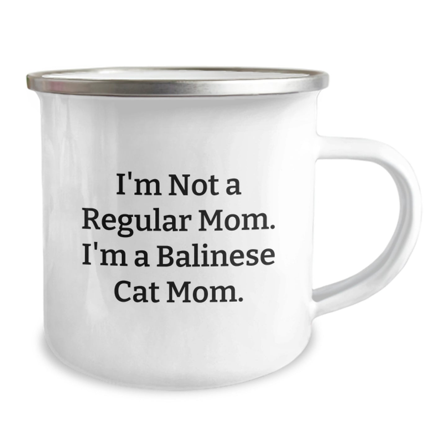 Balinese Cat Mom Funny Gifts from Friends for Graduation Unique Camping Mugs I'm Not A Regular Mom - Image 2