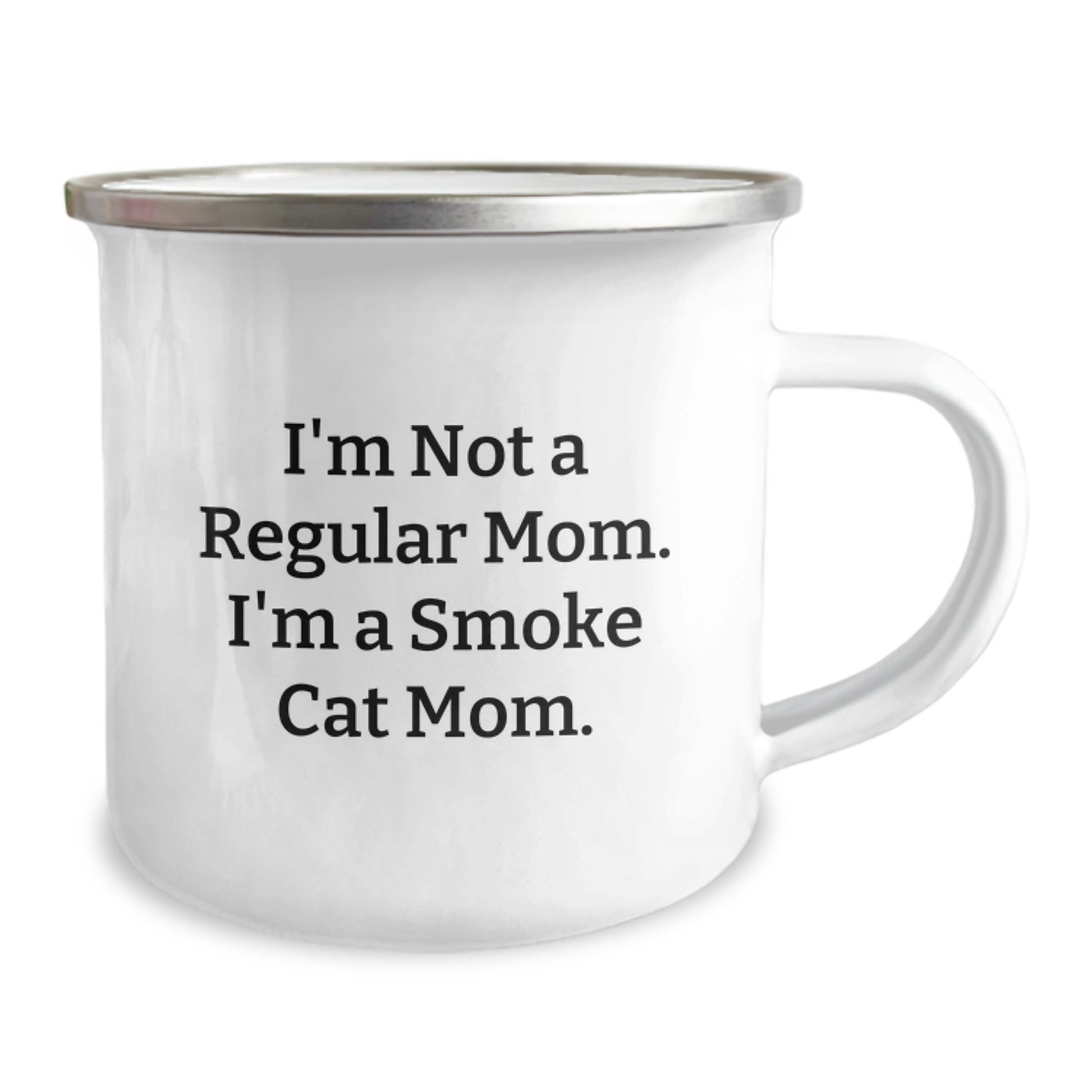 Funny Smoke Cat Mom Gifts for Her - 'I'm Not A Regular Mom' Camping Mug from Friends, Coworkers, or Family - Image 2