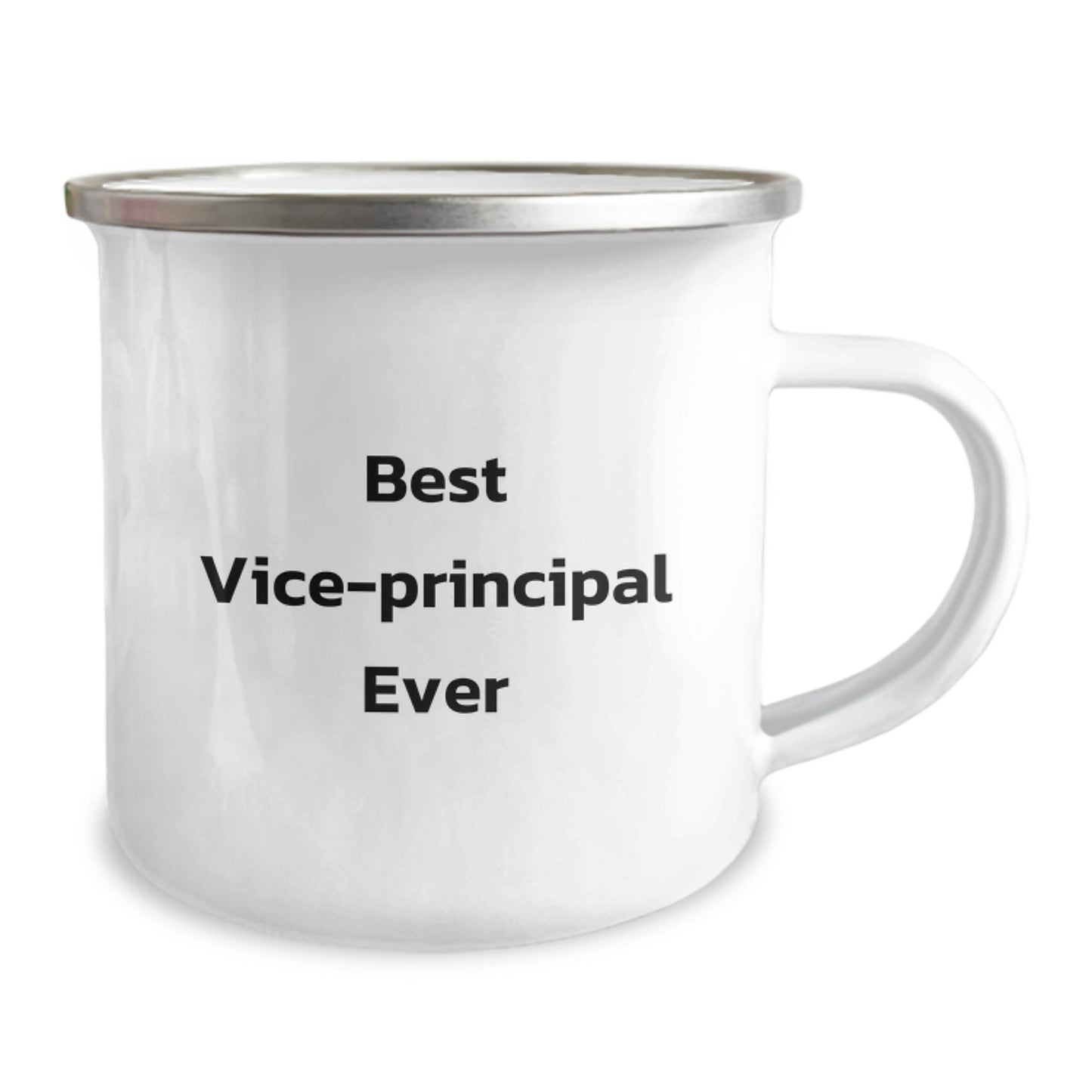 Funny Vice-Principal Gifts for Men from Friends - 'Best Vice-Principal Ever' Quote on a 12 oz Stainless Steel Camping Mug for Graduation - Image 2