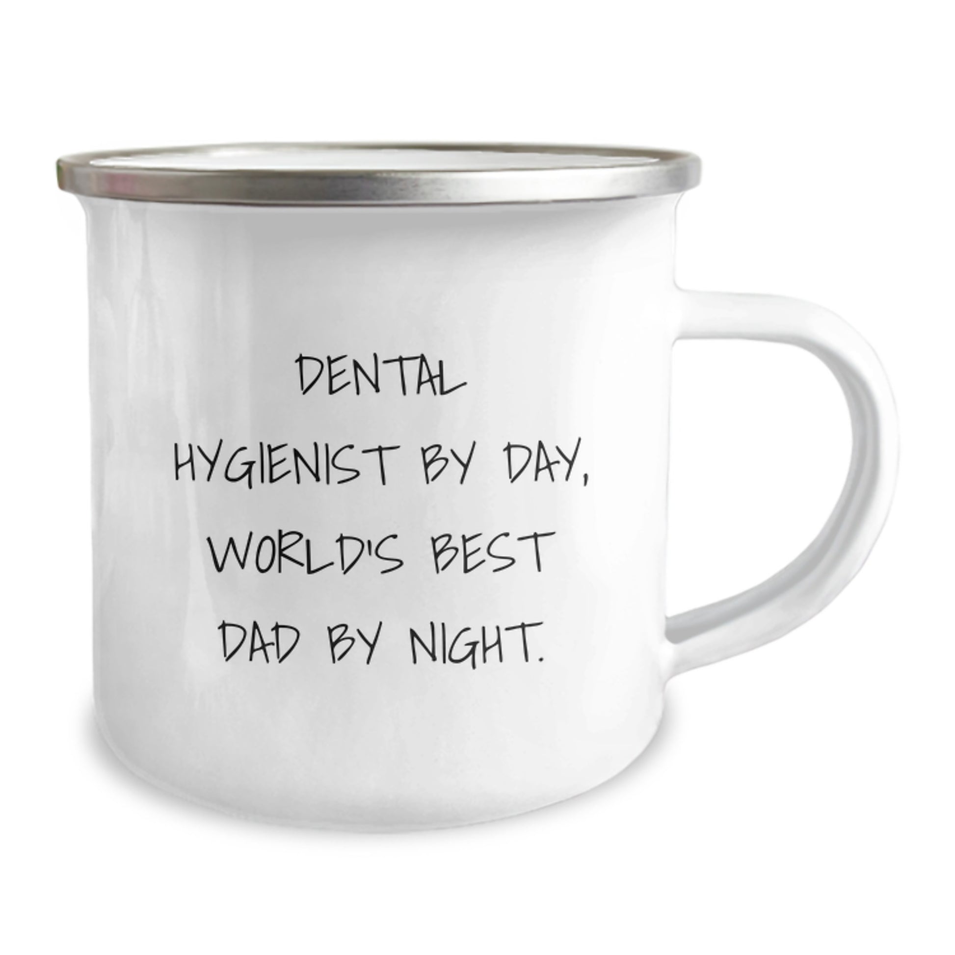 Dental Hygienist Gifts for Men, Funny Camping Mug with Quote, 'Dental Hygienist By Day, World's Best Dad By Night', Graduation Unique Gifts from Family - Image 2