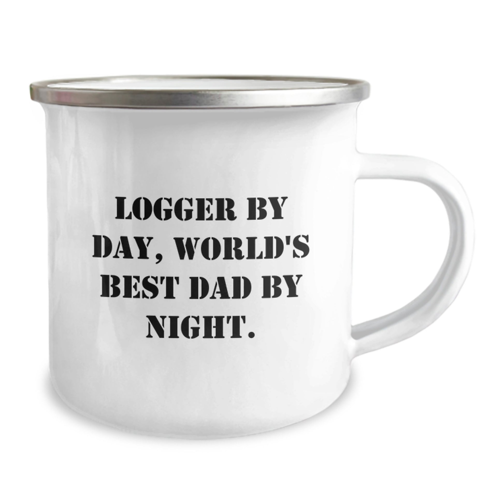 Logger Gifts from Friends for Birthday - Funny Quote Logger By Day, World's Best Dad By Night. Camping Mug, Unique Gifts for Logger - Image 2