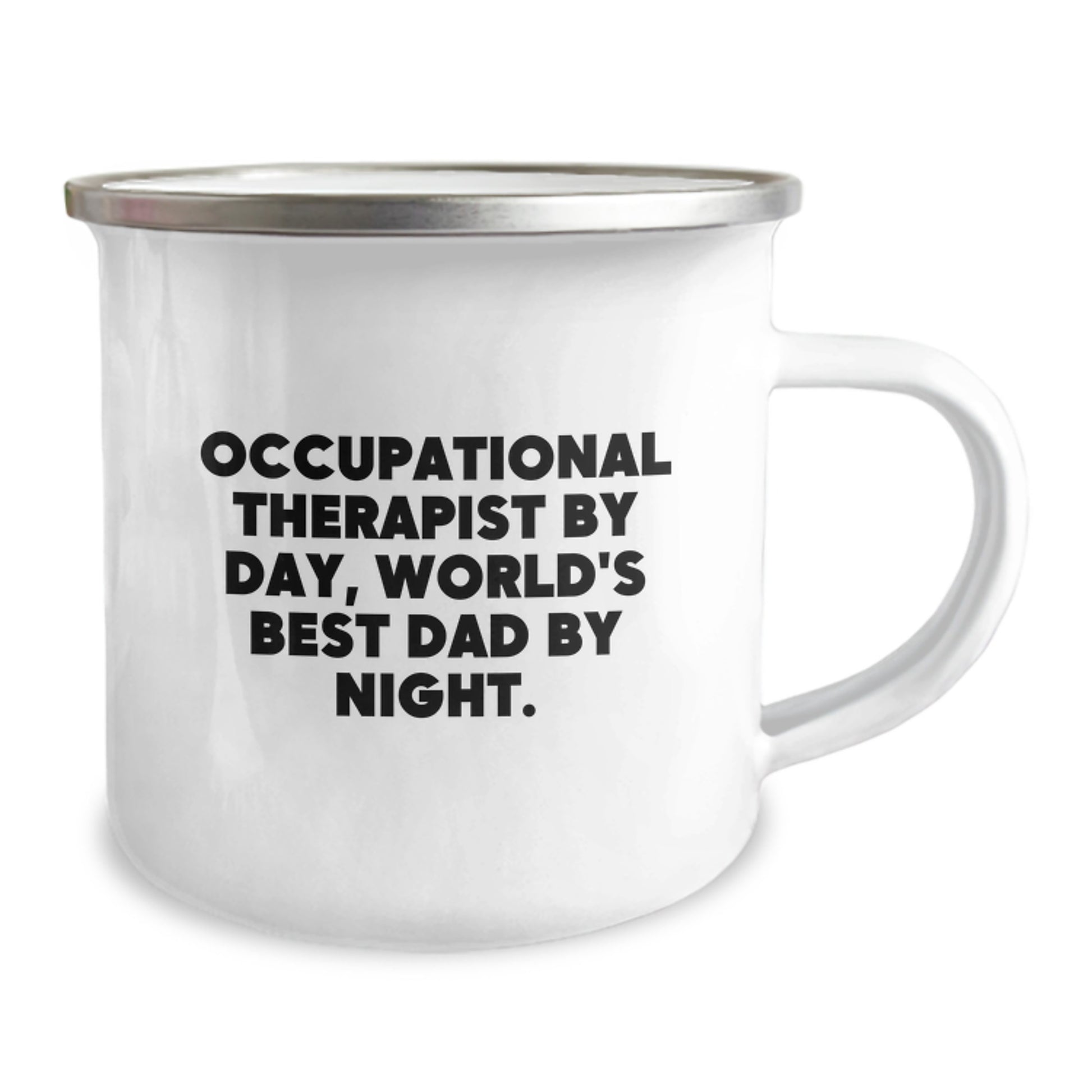 Occupational Therapist Gifts, Funny Quote, Camping Mug for Birthday - Gifts from Dad, for Occupational Therapist By Day, World's Best Dad By Night. - Image 2
