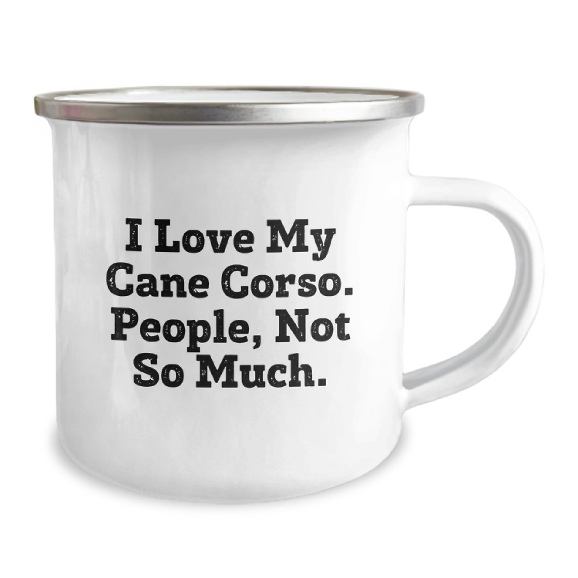 Funny Cane Corso Dog Gifts from Friends to Family - Graduation Unique Gifts for Men and Women - I Love My Cane Corso People Not So Much Camping Mug - Image 2