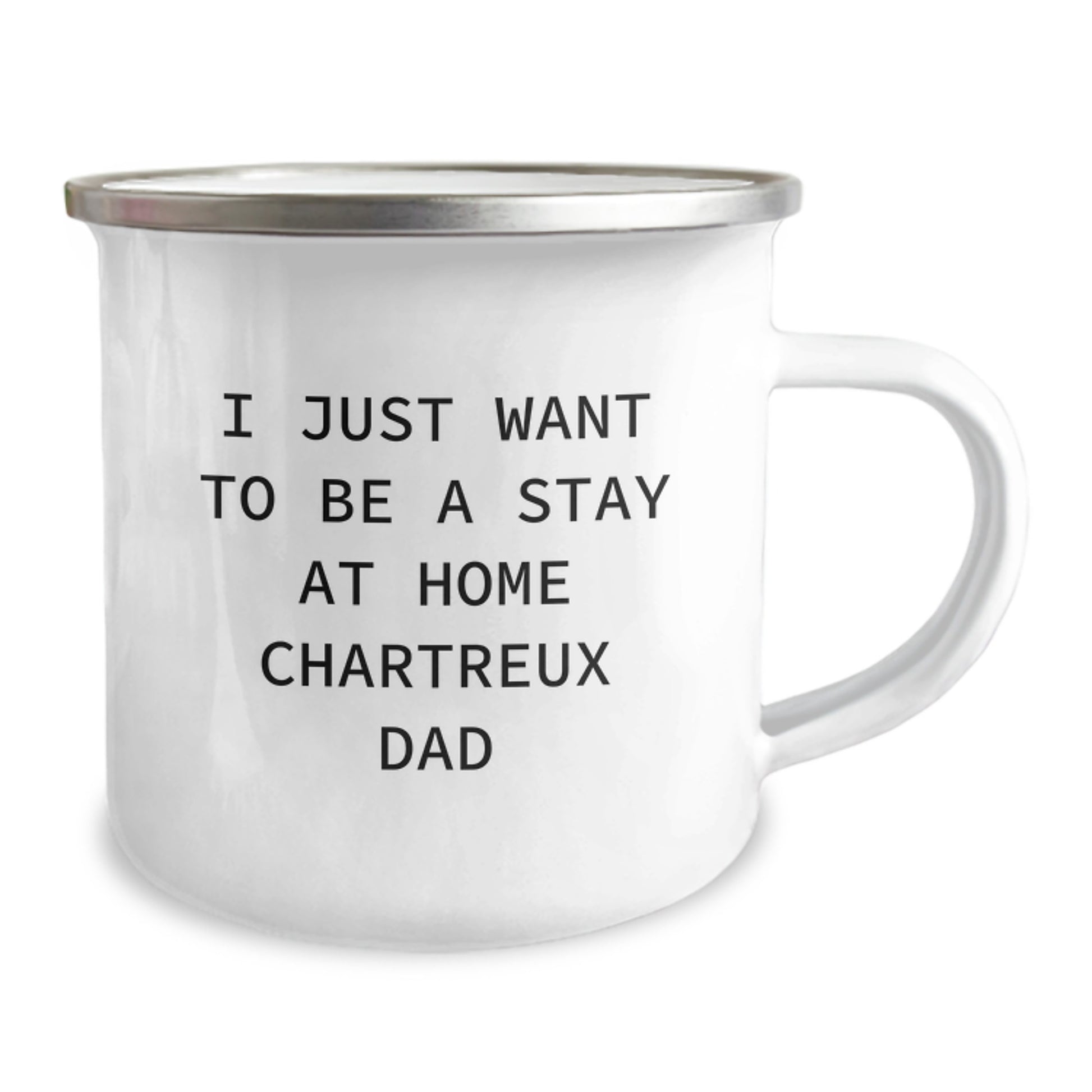 Funny Chartreux Cat Lover Gifts from Men to Friends - I Just Want To Be A Stay At Home Chartreux Dad Camping Mug for Graduation - Image 2