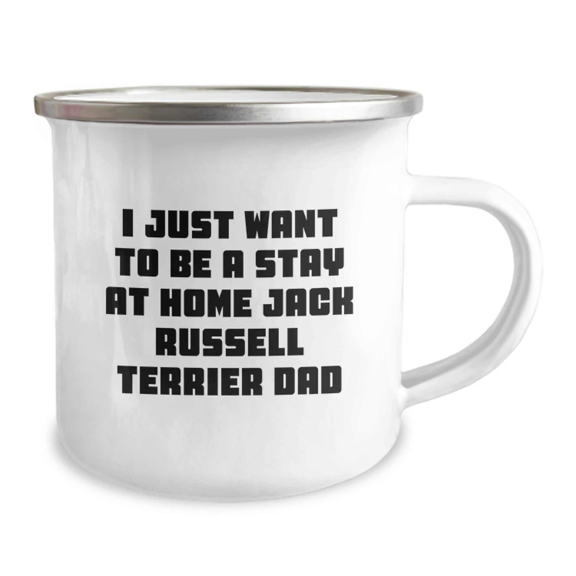 Funny Jack Russell Terrier Dog Gifts for Men from Family - I Just Want To Be A Stay At Home Dad Camping Mug for Graduation - Image 2